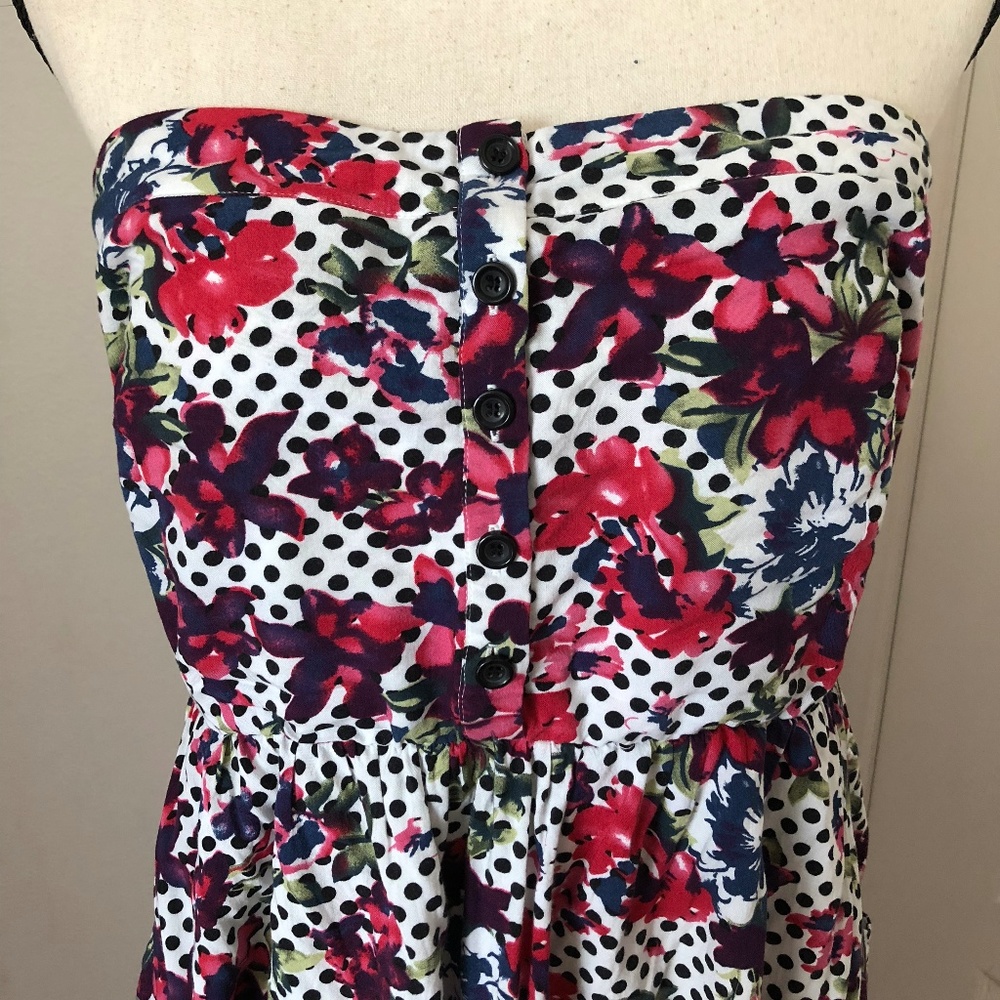 ** SOLD** Torrid Floral Strapless Dress 2 18/20 - Picture 4 of 6